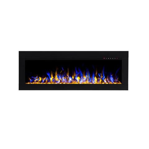 Focar electric liniar incorporabil 3D Aflamo Diamond 115 Negru cu sunet