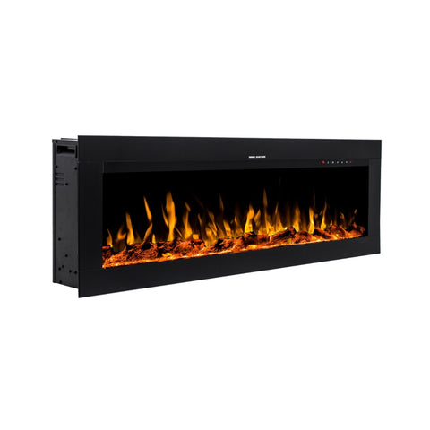 Focar electric liniar incorporabil 3D Aflamo Diamond 165 Negru cu sunet