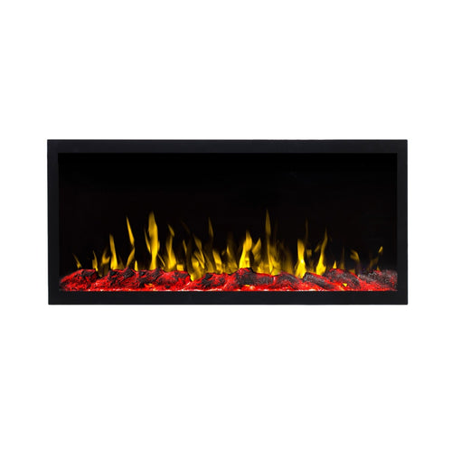 Focar electric liniar incorporabil 3D Aflamo Pride S115 Negru cu sunet