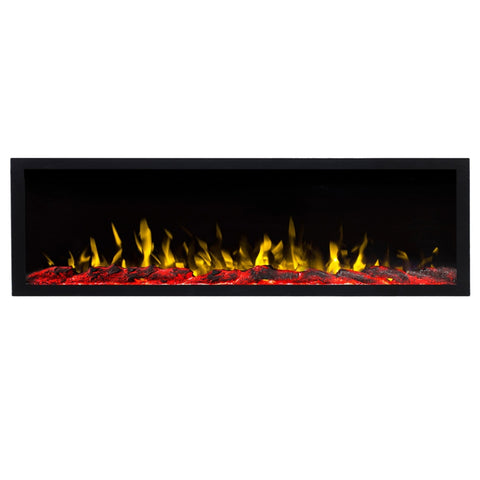 Focar electric liniar incorporabil 3D Aflamo Pride S183 Negru cu sunet