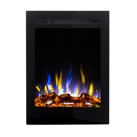 Focar electric liniar incorporabil 3D Aflamo Majestic 32 Negru cu sunet