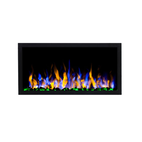 Focar electric liniar incorporabil 3D Aflamo Pride S92 Negru cu sunet