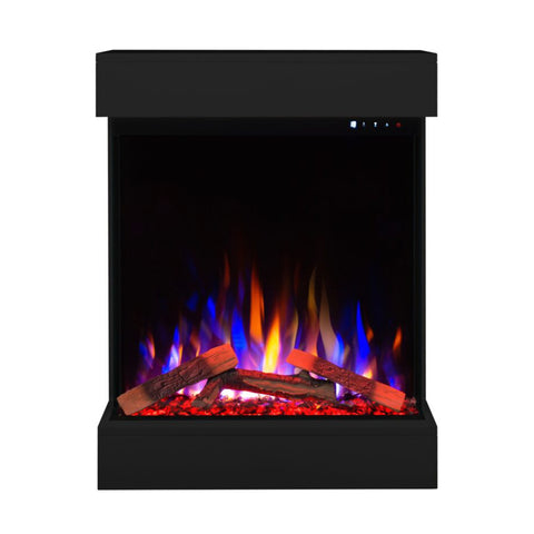 Focar electric liniar 3D Aflamo Dame Negru cu sunet