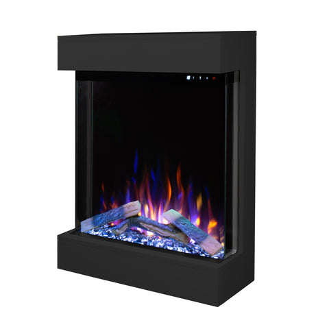 Focar electric liniar 3D Aflamo Dame Negru cu sunet