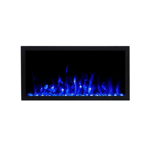 Focar electric liniar incorporabil 3D Aflamo Pride S92 Negru cu sunet