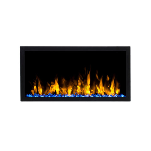 Focar electric liniar incorporabil 3D Aflamo Pride S92 Negru cu sunet