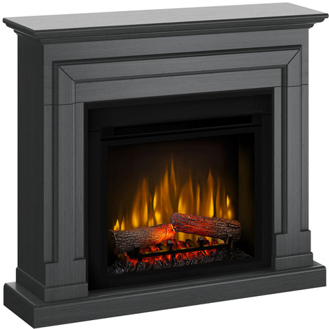 Semineu electric Barcelona ash grey SLIM LINE cu focar electric 3D Dimplex Optiflame XHD23 si sunet
