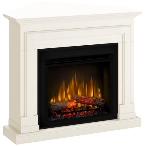 Semineu electric Barcelona vanilie colt SLIM LINE cu focar electric 3D Dimplex Optiflame XHD23 si sunet