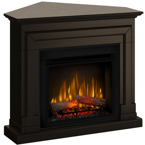 Semineu electric Barcelona wenge colt SLIM LINE cu focar electric 3D Dimplex Optiflame XHD23 si sunet