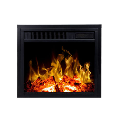 Semineu electric Porto Pin Alb cu focar 3D Aflamo LED 40 si sunet