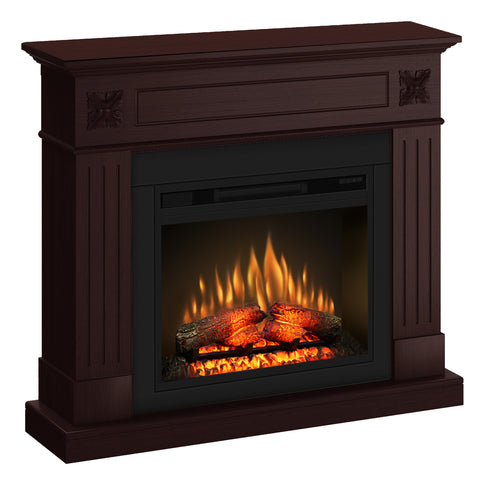 Semineu London 110.30.95 mahon + focar ECOFLAME 23", incalzire infrared, teme de culoare, flacara 3D si sunet