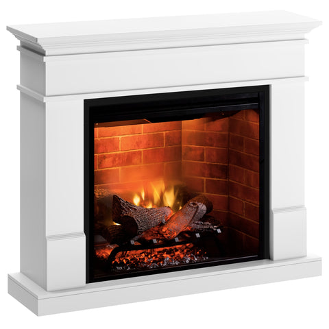Semineu electric Lisabona Premium Alb - cu focar electric 3D Dimplex Revillusion 30" cu sunet