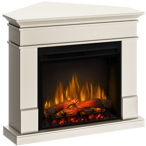 Semineu electric Lisabona Drept/Colt Antichizat cu focar electric 3D Dimplex Optiflame XHD28 si sunet