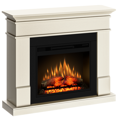 Semineu ECOFLAME PRO - Lisabona vanilla antique, flacara 3D de 23 inci cu teme de culoare, incalzire infrared si sunet