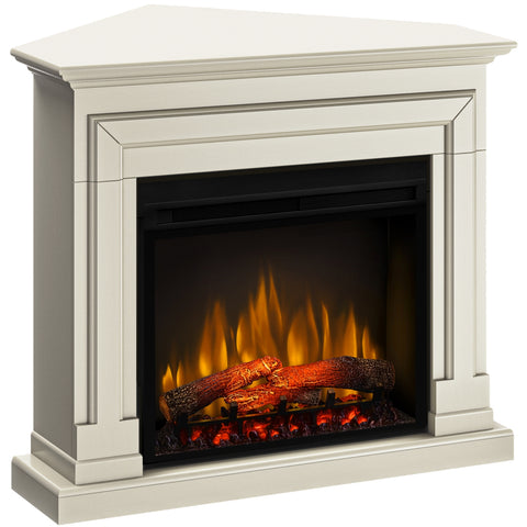 Semineu electric Barcelona Drept/Colt Antichizat cu focar electric 3D Dimplex Optiflame XHD28 si sunet