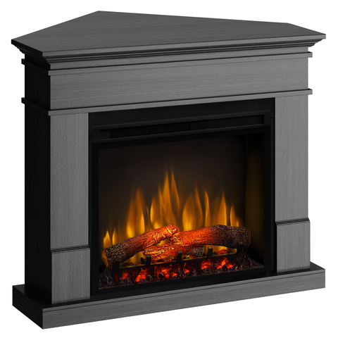 Semineu electric Lisabona Drept/Colt Ash Grey cu focar electric 3D Dimplex Optiflame XHD28 si sunet