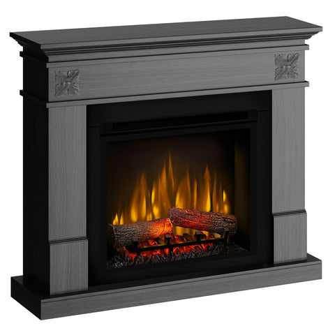 Semineu electric Lisabona Flower Ash Grey cu focar electric 3D Dimplex Optiflame XHD23 si sunet