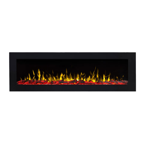 Focar electric liniar incorporabil 3D Aflamo Pride B140 Negru cu sunet