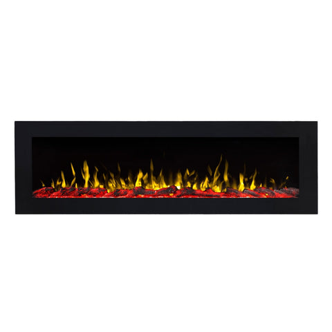 Focar electric liniar incorporabil 3D Aflamo Pride B166 Negru cu sunet