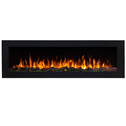 Focar electric liniar incorporabil 3D Aflamo Pride B178 Negru cu sunet