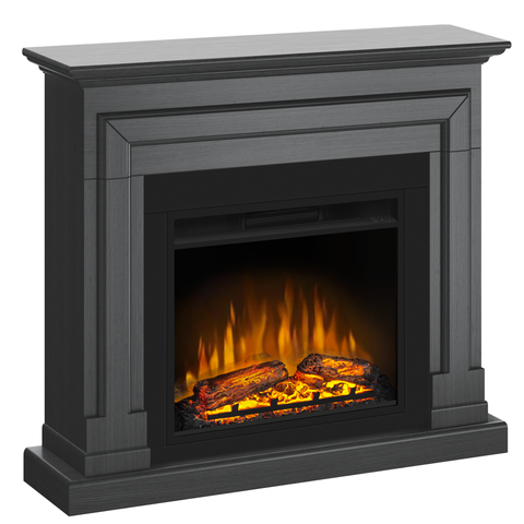 Semineu ECOFLAME - Barcelona SLIM LINE ash grey, flacara 3D de 23 inci, sistem incalzire