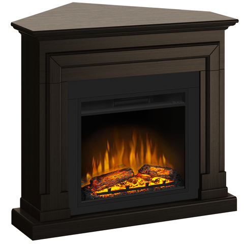 Semineu ECOFLAME - Barcelona SLIM LINE colt wenge, flacara 3D de 23 inci, sistem incalzire