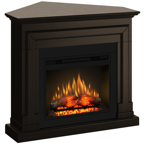 Semineu ECOFLAME PRO - Barcelona colt wenge, flacara 3D de 23 inci cu teme de culoare, incalzire infrared si sunet