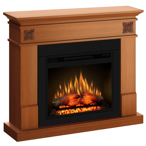 Semineu ECOFLAME PRO - Lisabona Flower cires, flacara 3D de 23 inci cu teme de culoare, incalzire infrared si sunet