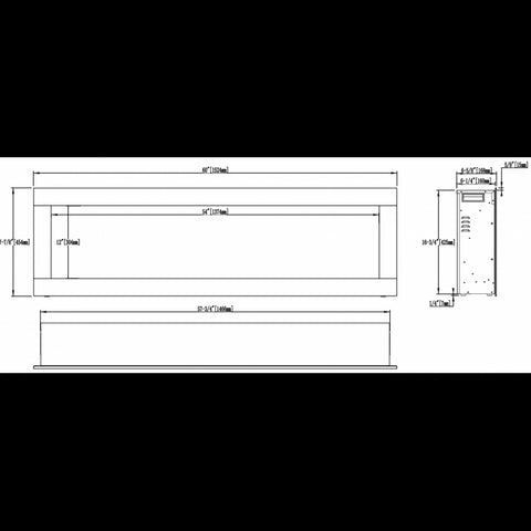 Focar electric liniar incorporabil 3D Aflamo Diamond 153 Negru cu sunet