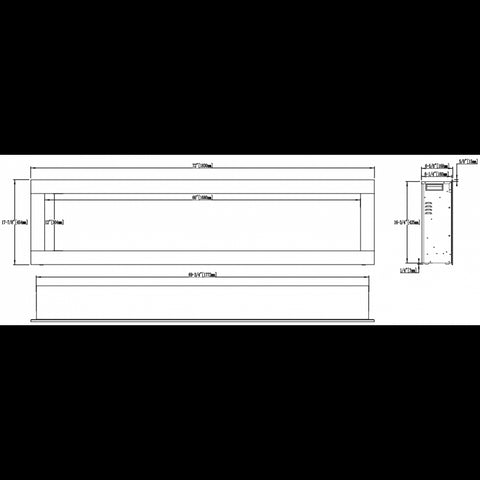 Focar electric liniar incorporabil 3D Aflamo Diamond 183 Negru cu sunet