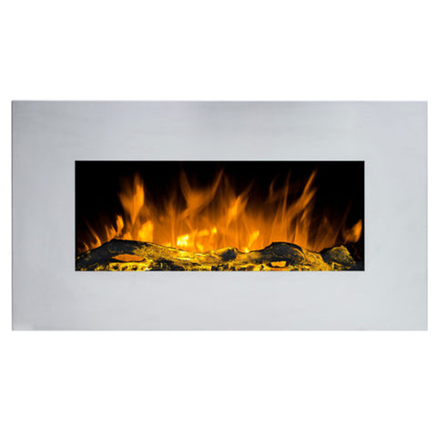 Focar electric liniar 3D Aflamo Albion 42 Silver cu sunet