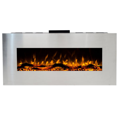 Focar electric liniar 3D Aflamo Albion 42 Silver cu sunet