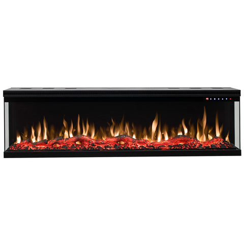 Focar electric liniar incorporabil 3D Aflamo Unique 165 Negru cu sunet