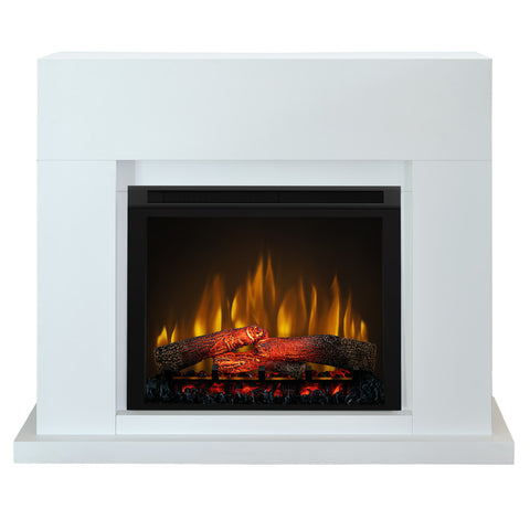 Semineu electric New Cubus Alb cu focar electric 3D Dimplex Optiflame XHD28 si sunet