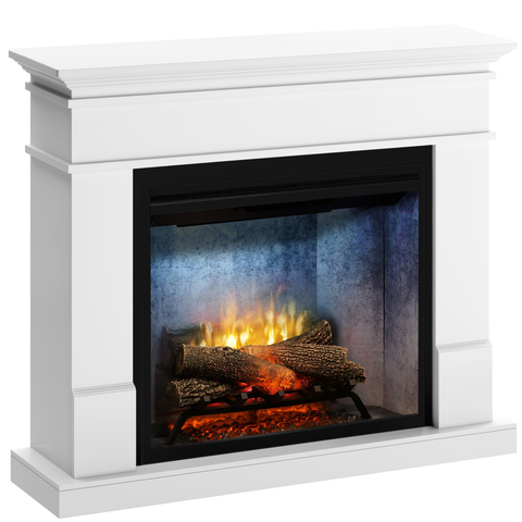Semineu electric Lisabona Premium Alb - cu focar electric 3D Dimplex Revillusion Concrete 30" cu sunet