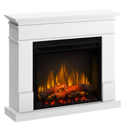 Semineu electric Lisabona Alb cu focar electric 3D Dimplex Optiflame XHD28 si sunet