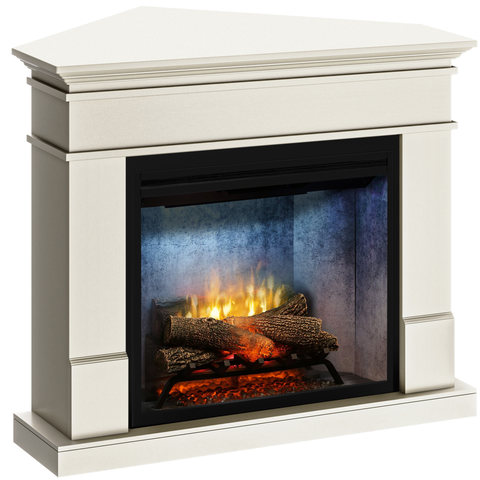 Semineu electric Lisabona Premium Antichizat Colt- cu focar electric 3D Dimplex Revillusion Concrete 30" cu sunet