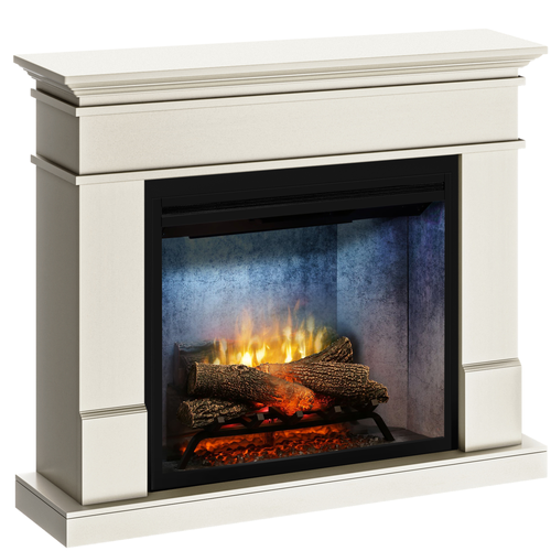 Semineu electric Lisabona Premium Antichizat -  cu focar electric 3D Dimplex Revillusion Concrete 30