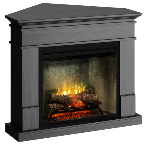 Semineu electric Lisabona Premium Ash Grey Colt- cu focar electric 3D Dimplex Revillusion Concrete 30" cu sunet