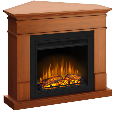 Semineu ECOFLAME - Lisabona SLIM LINE colt cherry, flacara 3D de 23 inci, sistem incalzire