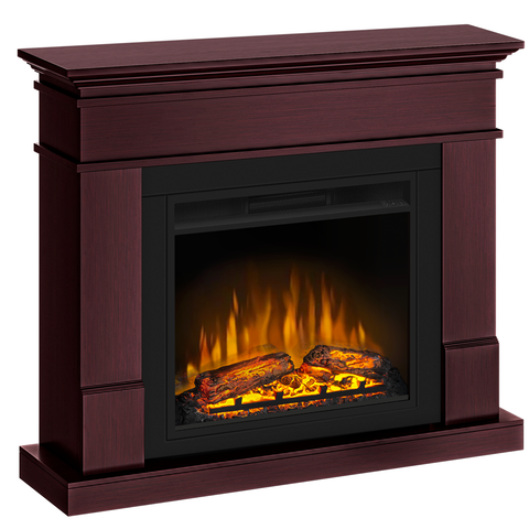 Semineu ECOFLAME - Lisabona SLIM LINE mahogany, flacara 3D de 23 inci, sistem incalzire
