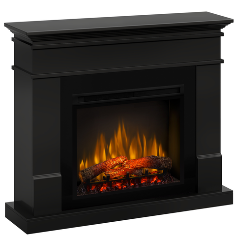 Semineu electric Lisabona Premium Negru cu focar electric 3D Dimplex Optiflame XHD28 si sunet