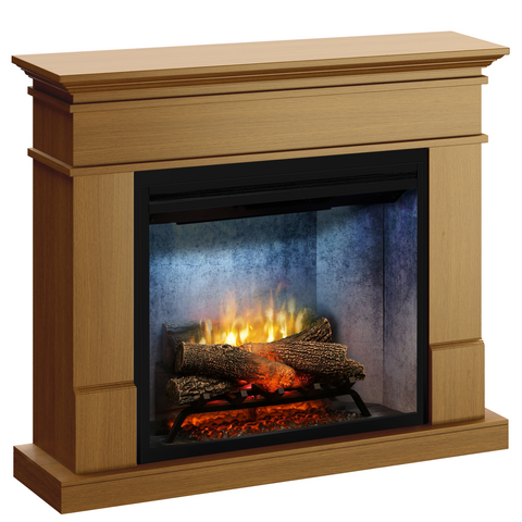 Semineu electric Lisabona Premium Stejar - cu focar electric 3D Dimplex Revillusion Concrete 30" cu sunet