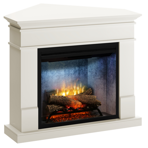 Semineu electric Lisabona Premium Vanilie Colt- cu focar electric 3D Dimplex Revillusion Concrete 30" cu sunet