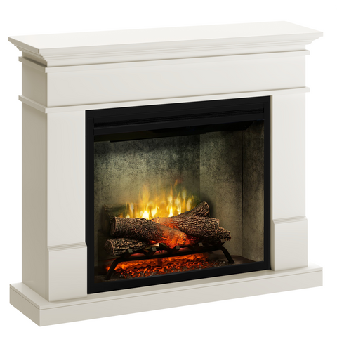 Semineu electric Lisabona Premium Vanilie - cu focar electric 3D Dimplex Revillusion Concrete 30" cu sunet