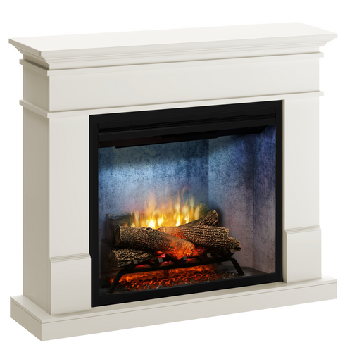 Semineu electric Lisabona Premium Vanilie - cu focar electric 3D Dimplex Revillusion Concrete 30