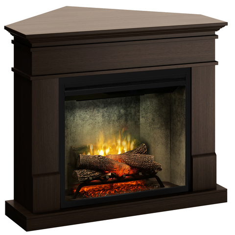 Semineu electric Lisabona Premium Wenge Colt- cu focar electric 3D Dimplex Revillusion Concrete 30" cu sunet