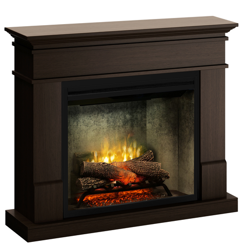 Semineu electric Lisabona Premium Wenge - cu focar electric 3D Dimplex Revillusion Concrete 30" cu sunet