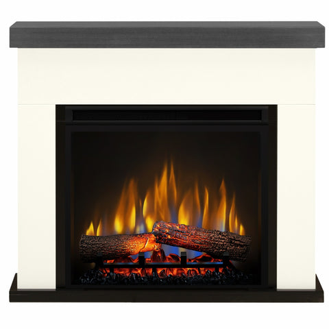 Semineu electric Dublin Vanilla si Ash Grey cu focar electric 3D Dimplex Optiflame XHD23 si sunet