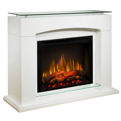 Semineu electric Laguna Alb cu focar electric 3D Dimplex Optiflame XHD28 si sunet